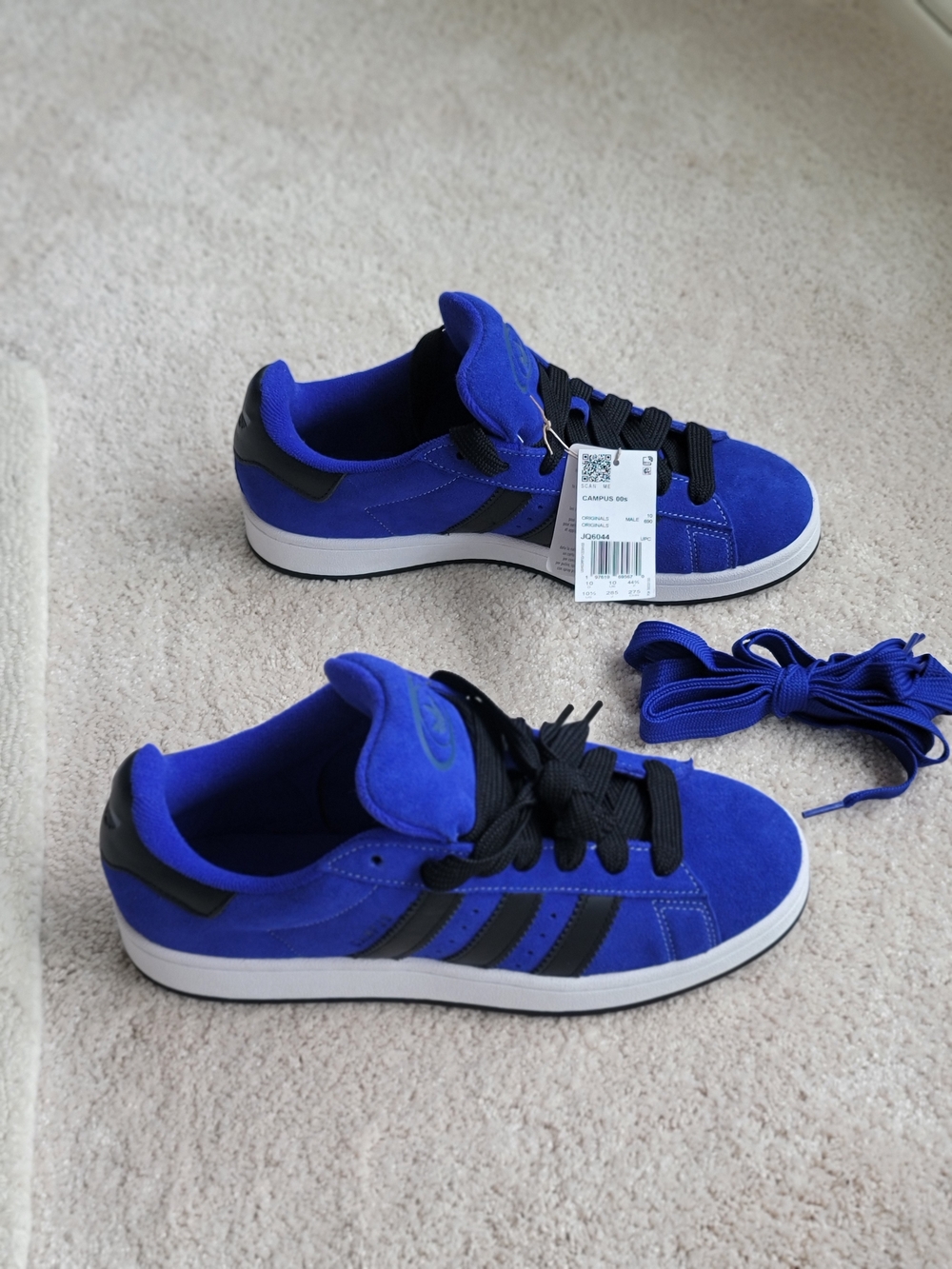 NEW Adidas Campus 00s Originals Sneakers - Semi Lucid Blue/Black Size 10.5